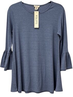 Yelete Blue Bell Sleeve Blouse - NWOT
